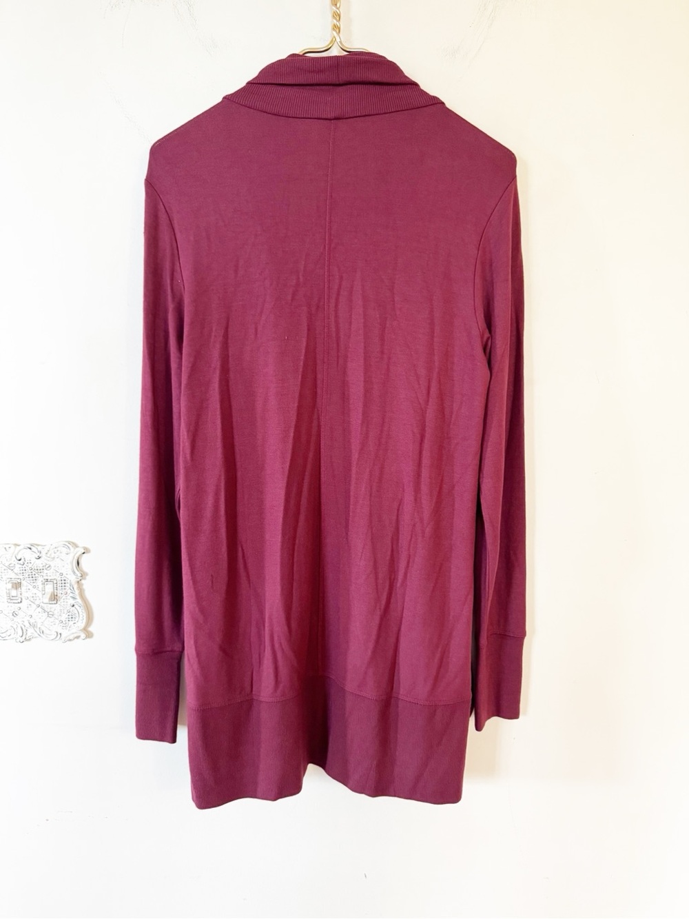 NWT Athleta Pranayama Wrap Cardigan Cabernet Burgundy S - Picture 8 of 11